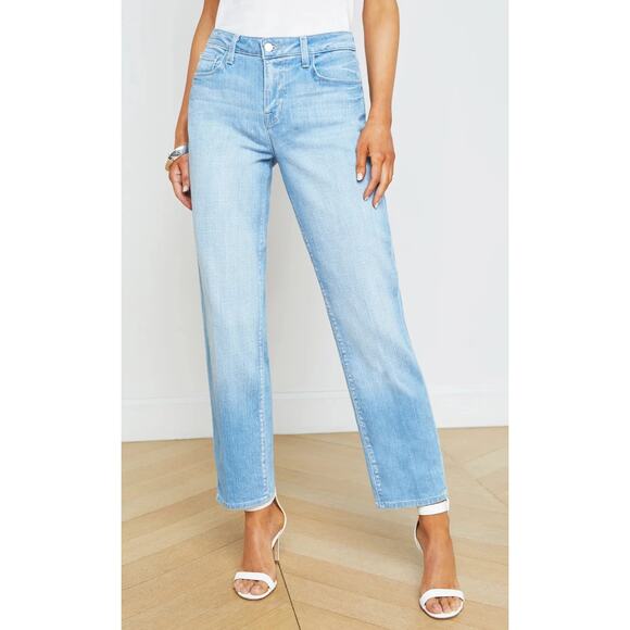 L'AGENCE Marjorie Slouchy Slim Straight Jeans - Bayview Wash - Size 26 - Picture 4 of 12